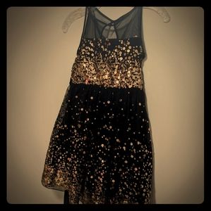 Black and gold girls party dress